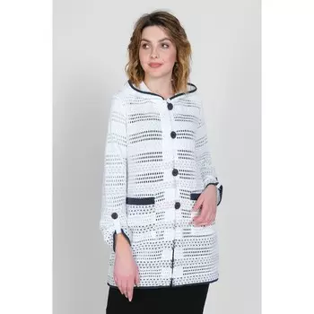 Кардиган женский, размер 58, цвет белый