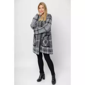 Кардиган женский, размер 58, цвет серый