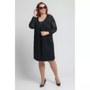 Кардиган женский, размер 58, цвет синий