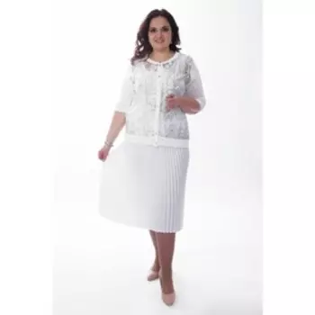 Кардиган женский, размер 60, цвет белый