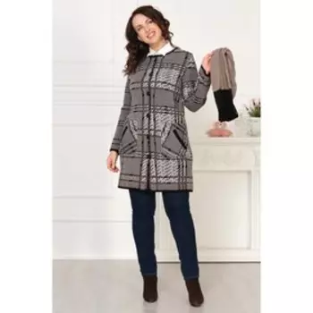 Кардиган женский, размер 62, цвет кофейный