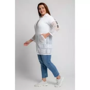 Кардиган «Злата», цвет белый, размер 48