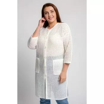 Кардиган «Злата», цвет белый, размер 48