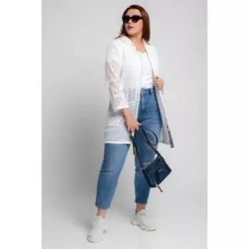 Кардиган «Злата», цвет белый, размер 58