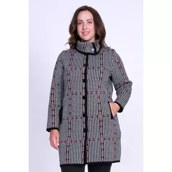 Кардиган «Злата», размер 54, цвет черно-кофейный