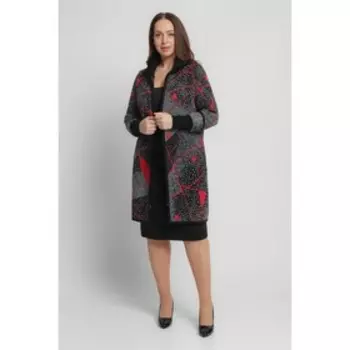 Кардиган «Злата», размер 68, цвет красный микс