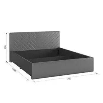 Каркас кровати Сандра-2 1600х2000 велюр крем