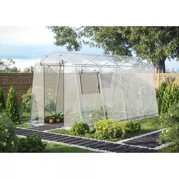 Каркас теплицы, 4 2 2 м, металл, профиль 25 25 мм, армированная плёнка, «Олимпия»