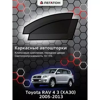 Каркасные автошторки Toyota RAV 4 (XA30), 2005-2013, передние (клипсы), Leg0624