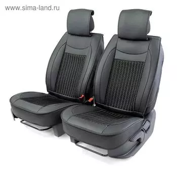 Каркасные накидки на передние сиденья Car Performance, 2 шт, экокожа, чёрый