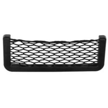 Карман-сетка под телефон TORSO, на клейкой ленте, 14,5 х 8 см, чёрный