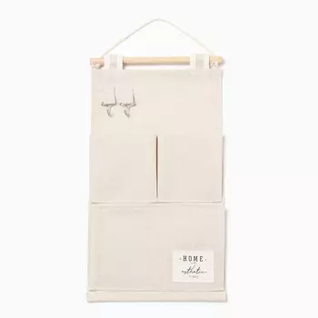 Кармашек Этель "HOME", цвет бежевый, 25х46 см, 50%хл, 50%п/э