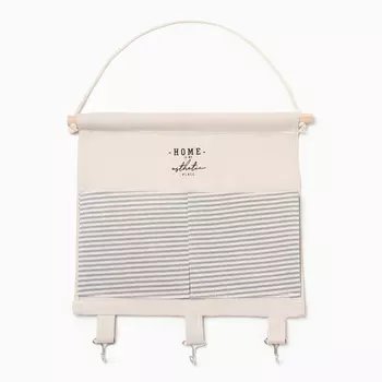 Кармашек Этель "HOME", полоска, 30х28 см, 50%хл, 50%п/э