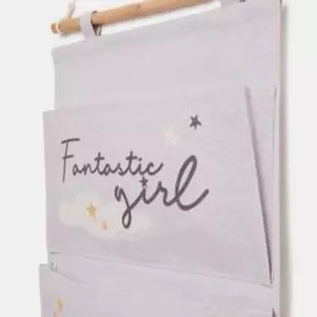 Кармашек текстильный Этель "Fantastic girl", 3 отделения, 34*63,5 см