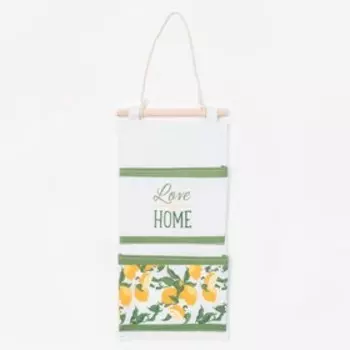 Кармашек текстильный "Love at Home" 2 отделения, 20х40 см