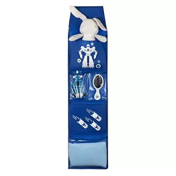 Кармашки в садик «Робот», для детского шкафчика, 85х20 см, синий