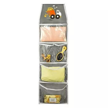 Кармашки в садик «Самосвал», для детского шкафчика, 85х24 см, серый