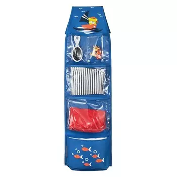 Кармашки в садик «Тигрёнок», для детского шкафчика, 83х24 см, синий