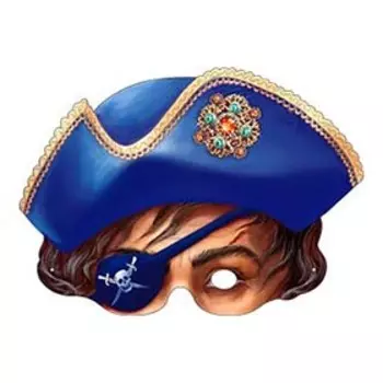 Карнавальная маска "Пират", картон