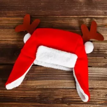 Шапка новогодняя карнавальная «Ушанка» с рожками