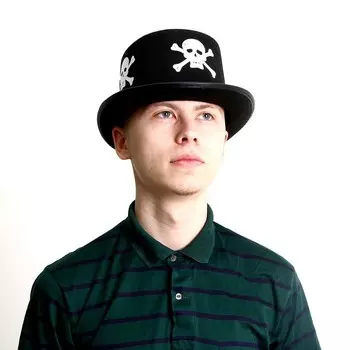 Карнавальная шляпа-цилиндр «Череп», р-р. 56-58