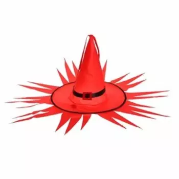 Карнавальная шляпа «Хеллоуин» с диодами, красный