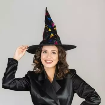 Карнавальная шляпа «Ведьмочка», микс