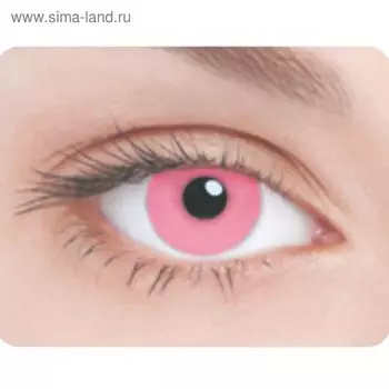 Карнавальные контактные линзы Adria Crazy - PINK, в наборе 1 шт