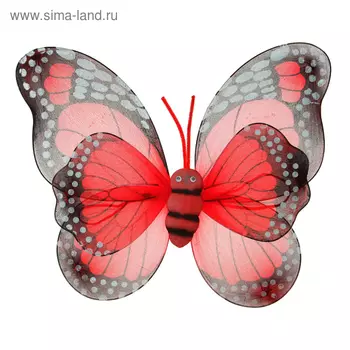 Карнавальные крылья детские «Бабочка», красные