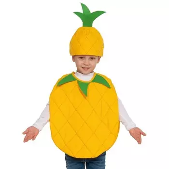 Карнавальный костюм «Ананас», накидка, маска-шапочка, рост 98-122 см, 3-7 лет
