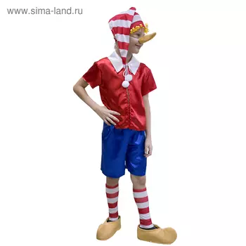 Карнавальный костюм «Буратино», текстиль, р. 34, рост 134 см