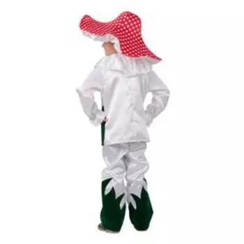 Карнавальный костюм «Грибок», текстиль, (куртка, брюки, шляпа), размер 28, рост 110 см