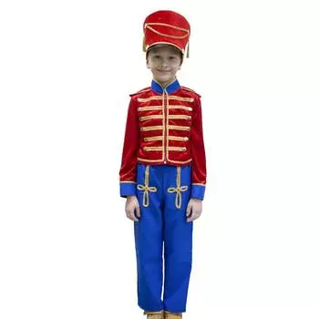 Карнавальный костюм «Гусар», кивер, сюртук, штаны, рост 134 см