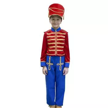 Карнавальный костюм «Гусар», кивер, сюртук, штаны, рост 122 см