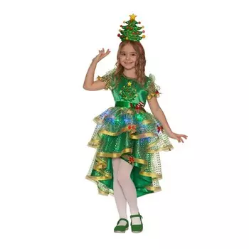 Карнавальный костюм «Ёлочка лучистая», рост 128