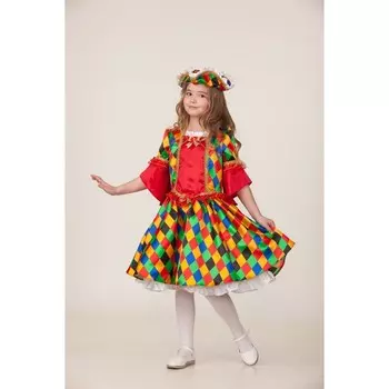 Карнавальный костюм «Коломбина», рост 140