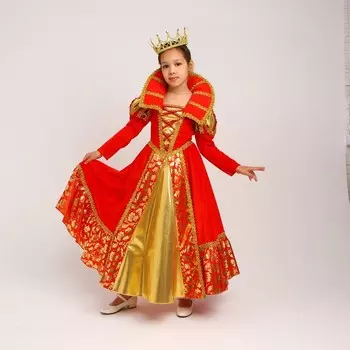 Карнавальный костюм «Королева», платье, корона, р. 38, рост 134-140 см