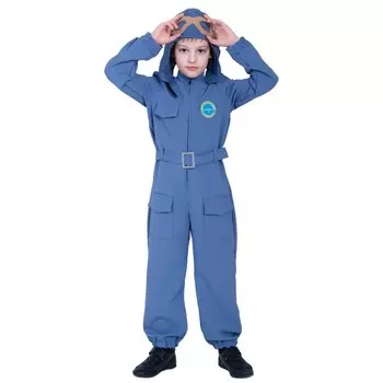 Карнавальный костюм «Лётчик», комбинезон, шлем, р. S, рост 116-122 см