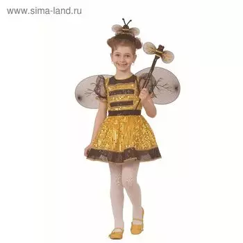 Карнавальный костюм «Пчелка», текстиль, размер 28