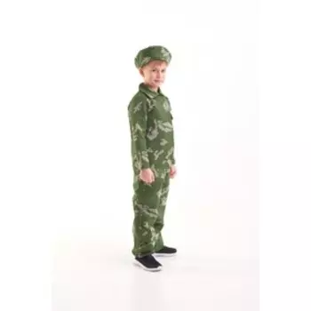 Карнавальный костюм «Пограничник», берет, куртка, штаны, 3-5 лет, рост 104-116 см