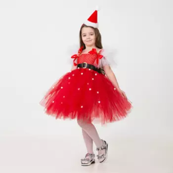 Костюм карнавальный «Санточка», сделай сам, корсет, ленты, брошки, аксессуары