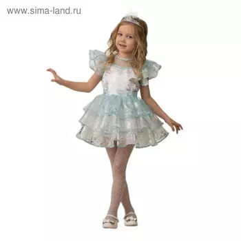 Карнавальный костюм "Снежинка Снежана", размер 34