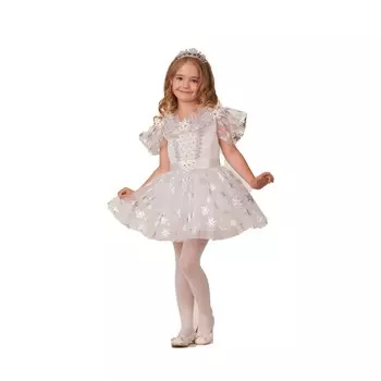 Карнавальный костюм «Снежиночка фатин», рост 128