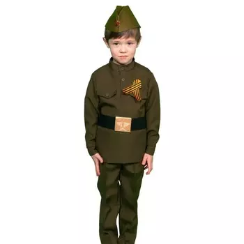 Карнавальный костюм «Солдатик в брюках», детский, р. 28-30, рост 104-110 см