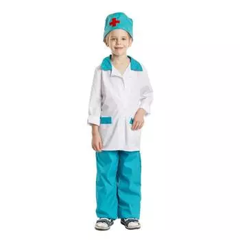 Карнавальный костюм «Врач», халат, шапка, 5-7 лет