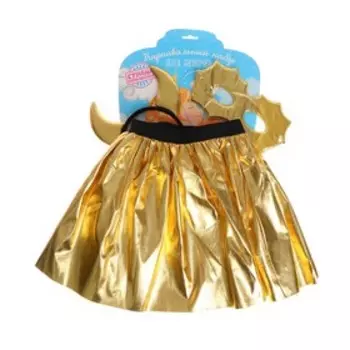 Карнавальный набор «Летучая мышь» 3 предмета: ободок, юбка, маска, цвет золото