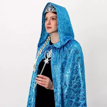 Карнавальный костюм взрослый, плюш, цвет голубой с узором