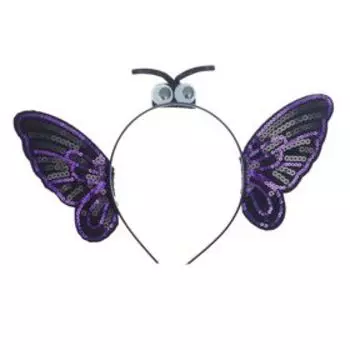 Карнавальный ободок «Бабочка», цвет чёрный