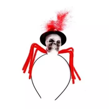 Карнавальный ободок «Череп» в шляпе