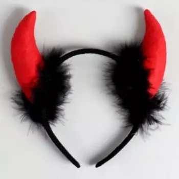 Карнавальный ободок «Чёртик», цвет красный